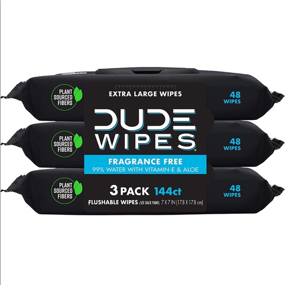 DUDE WIPES 3 pack of flushable wipes for men and their manly regions - Picture 2 of 6